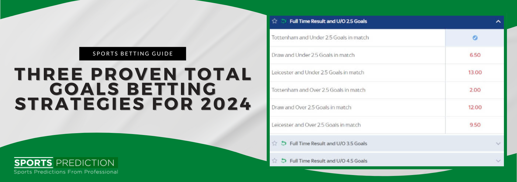 Three Proven Total Goals Betting Strategies For 2024